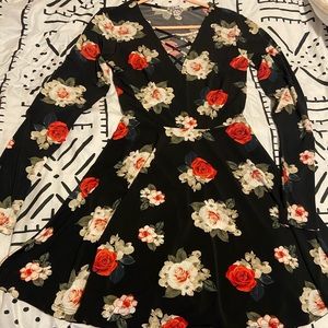Long sleeve floral dress
